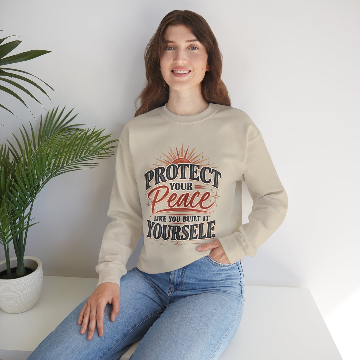 Protect Your Peace Sweatshirt – Inspirational Cozy Crewneck