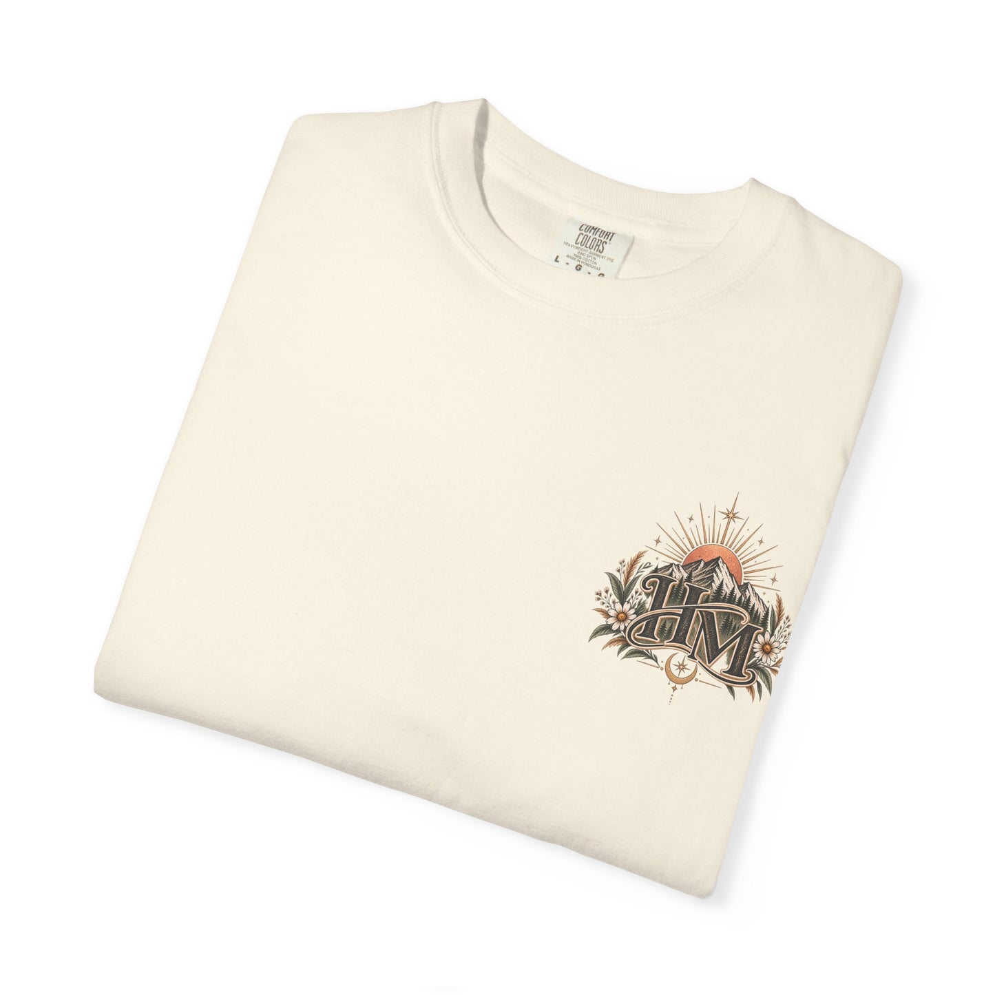 Her Mettle T-Shirt — Mountain Floral Graphic Tee ("Her Mettle: Strength Has a Story")