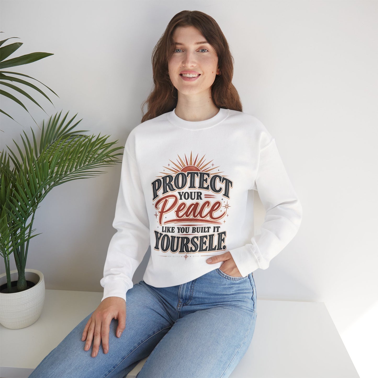 Protect Your Peace Sweatshirt – Inspirational Cozy Crewneck