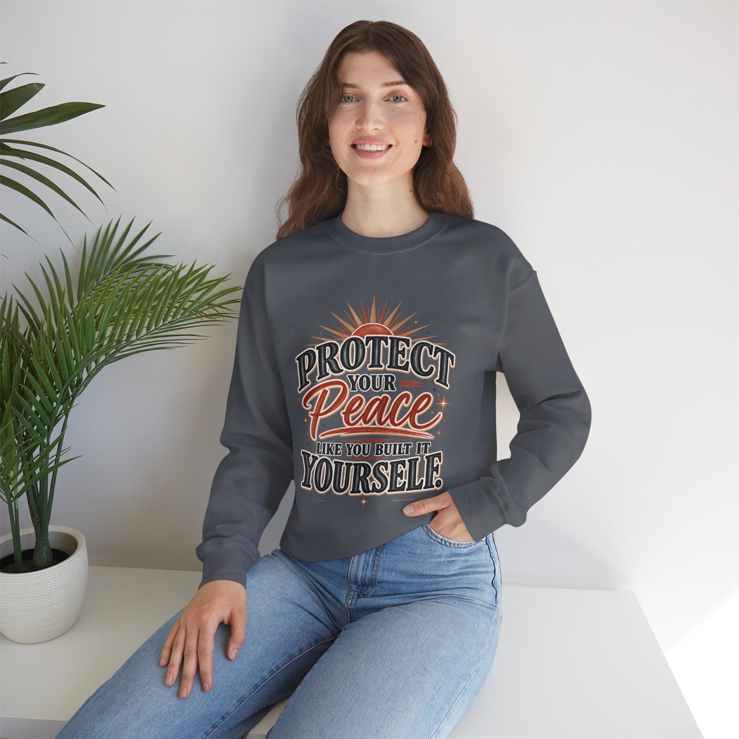 Protect Your Peace Sweatshirt – Inspirational Cozy Crewneck