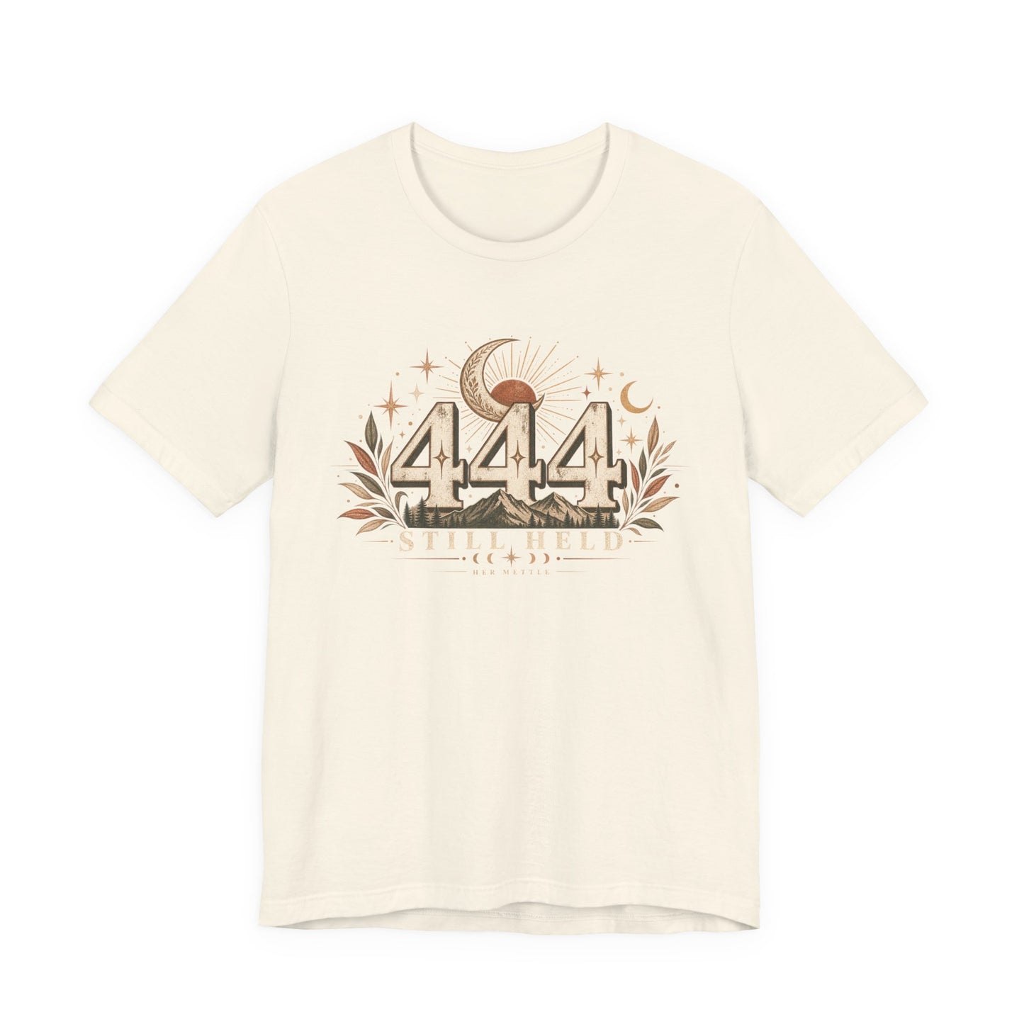 444 Still Held Tee — Spiritual Moon Anniversary T‑Shirt