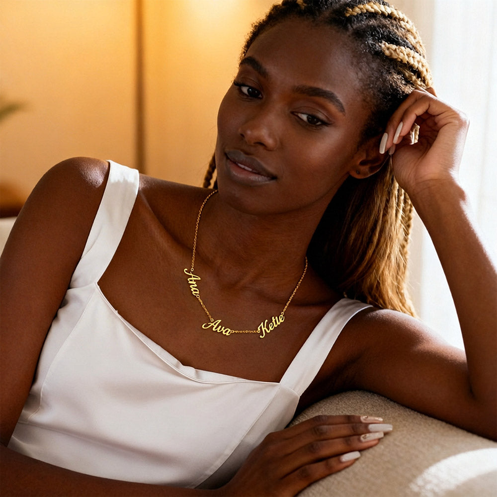 Multiple Personalized Name Necklace