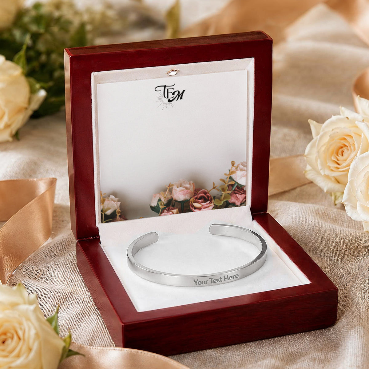 Personalized Engraved Cuff Bracelet