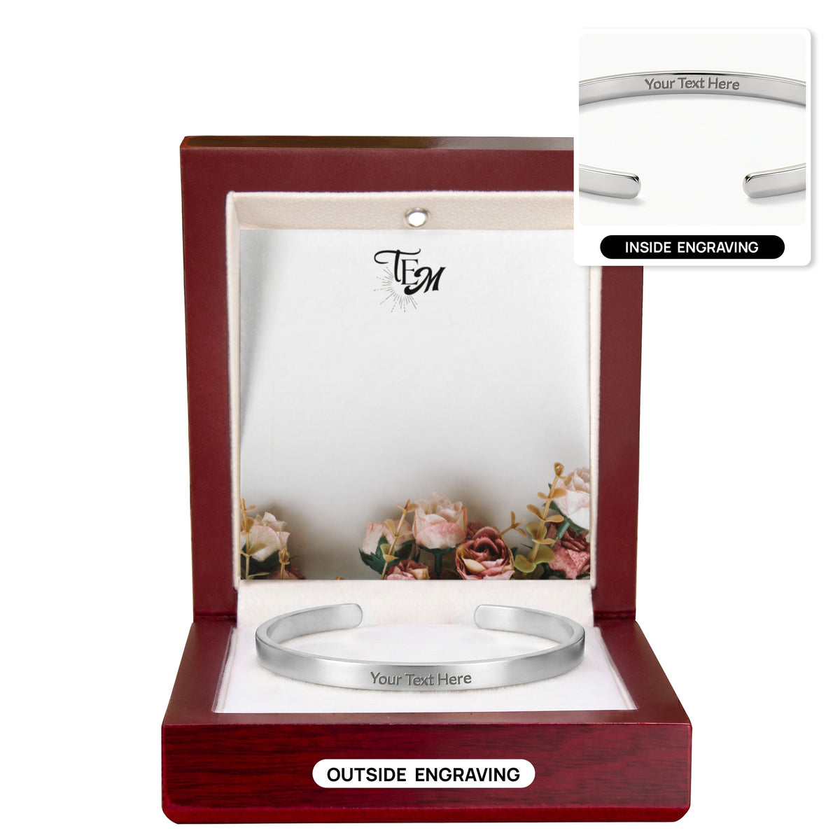 Personalized Engraved Cuff Bracelet