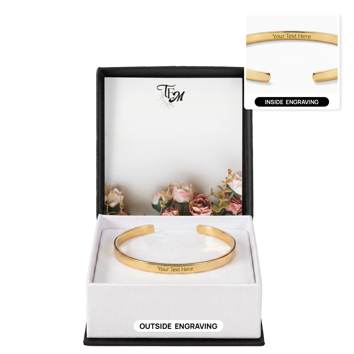 Personalized Engraved Cuff Bracelet