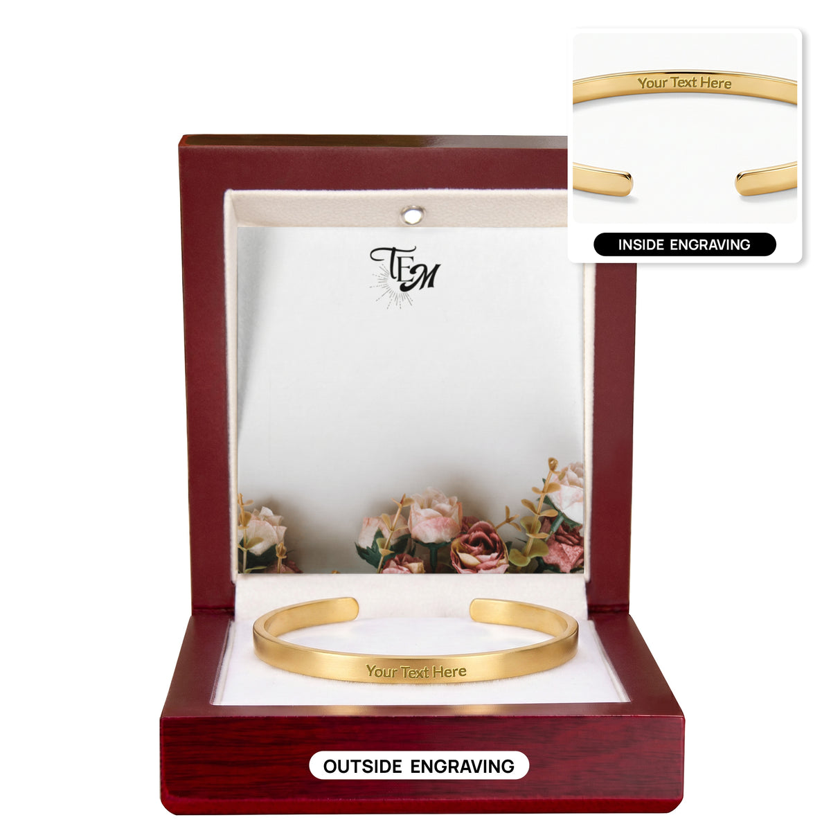 Personalized Engraved Cuff Bracelet