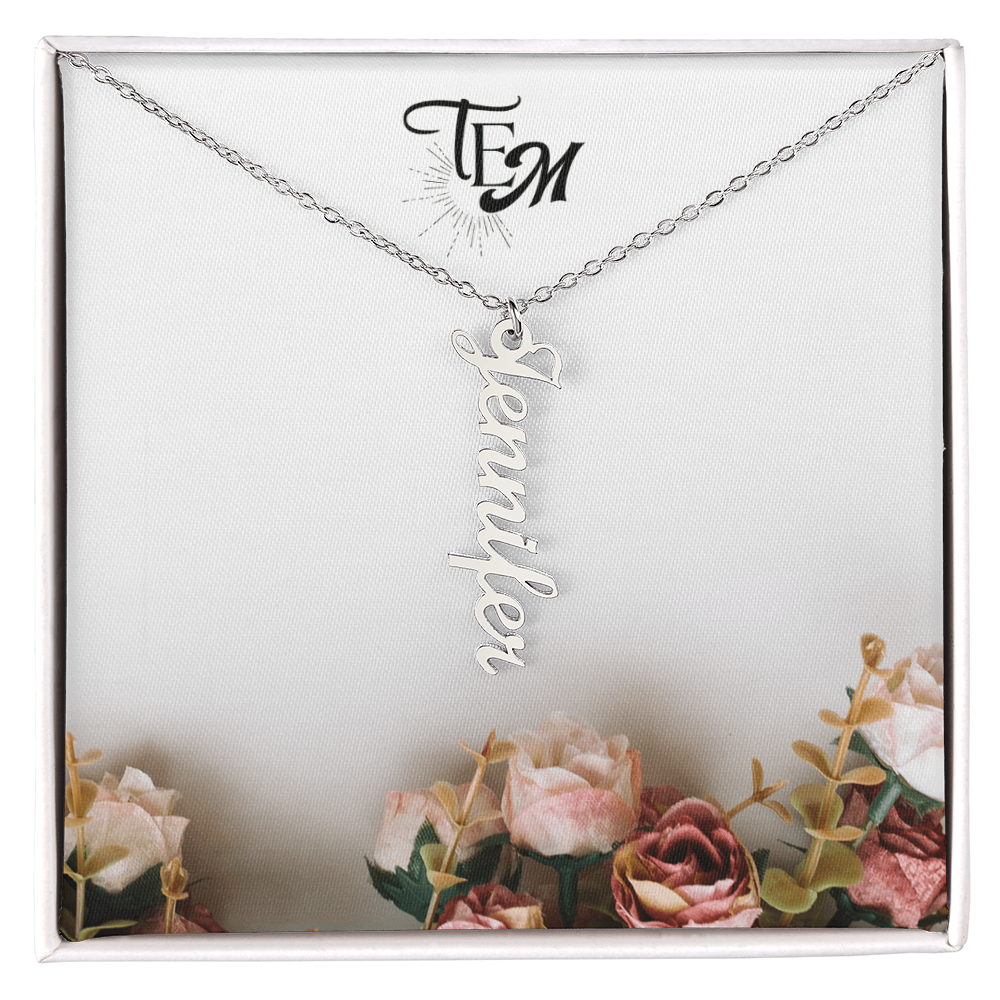 Personalized Vertical Name Necklace
