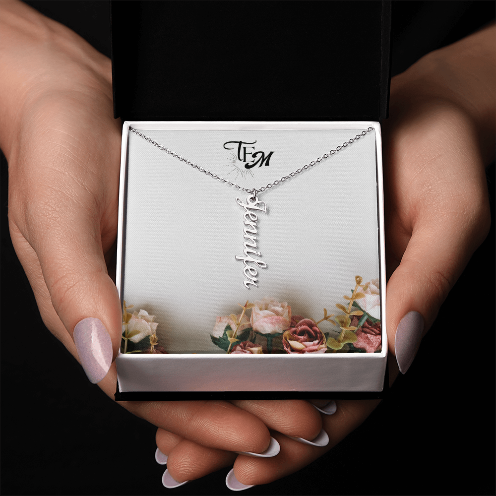 Personalized Vertical Name Necklace