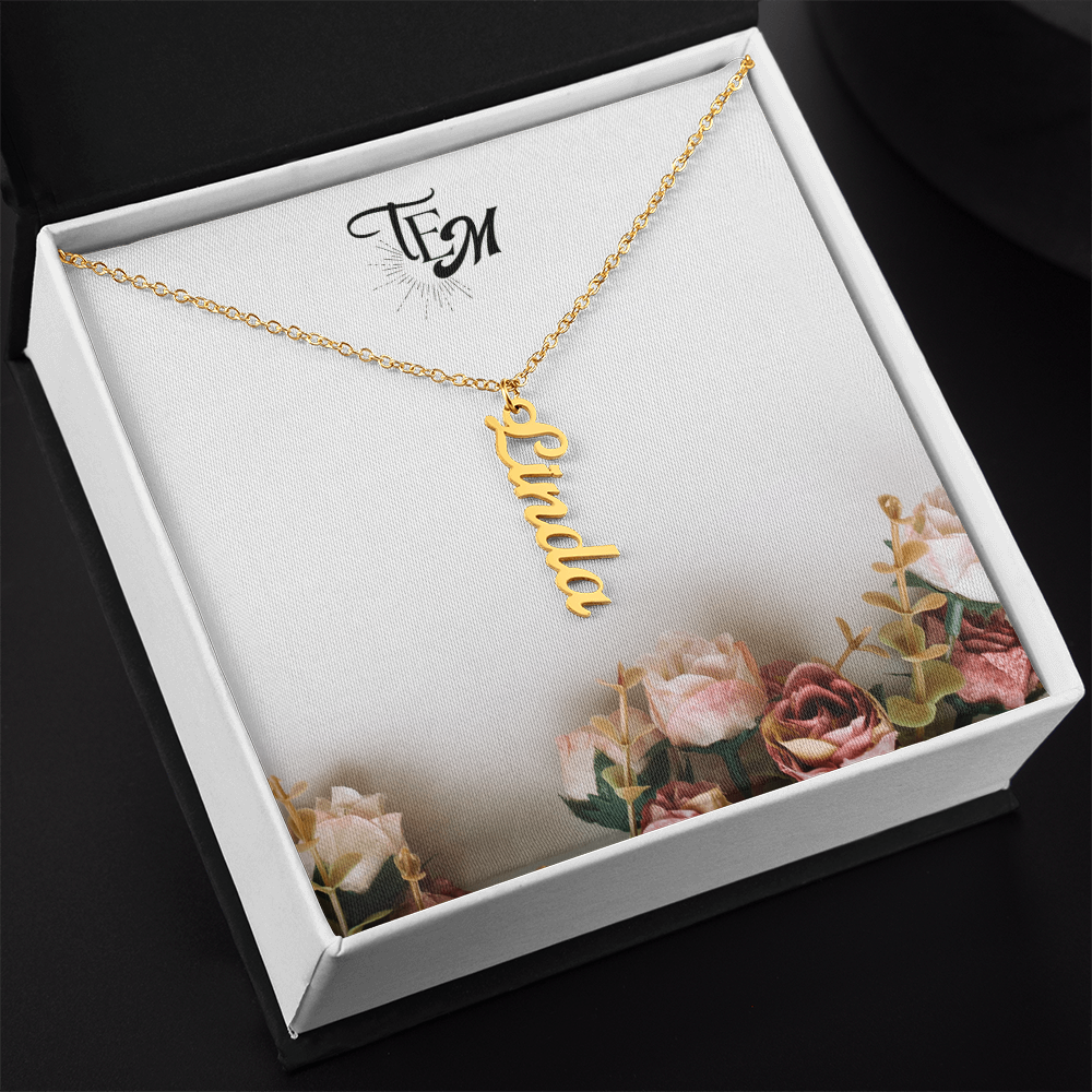 Personalized Vertical Name Necklace