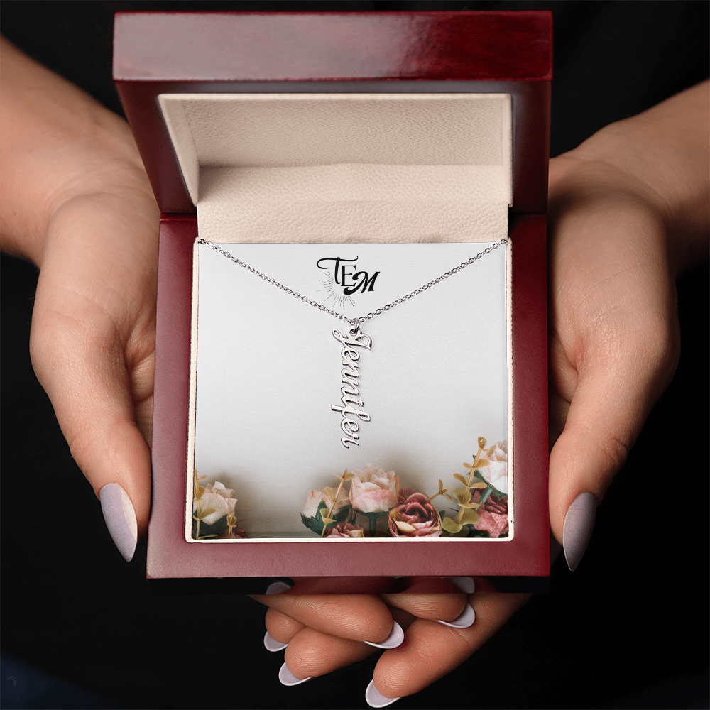 Personalized Vertical Name Necklace
