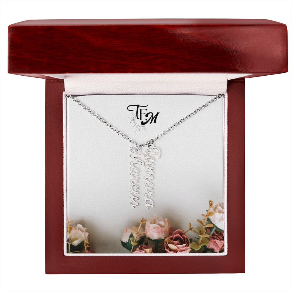 Multiple Vertical Personalized Name Necklace